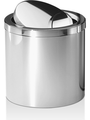 Çöp Kovası, Sallanır Kapak, 7lt, Ø20XH21CM - Parlak Paslanmaz Çelik
