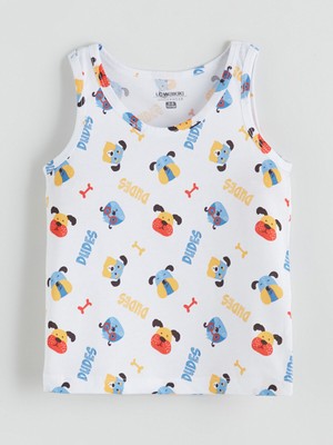 Lc Waikiki Yeni Sezon Bisiklet Yaka Baskılı Erkek Çocuk Atlet