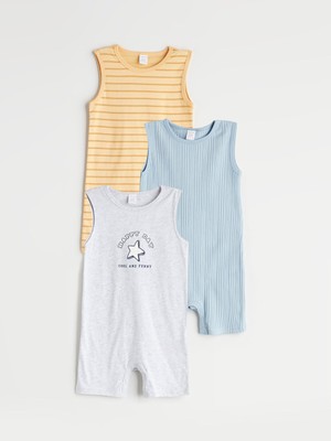 Lc Waikiki Yeni Sezon Bisiklet Yaka Erkek Bebek Kaşkorse Tulum 3'lü