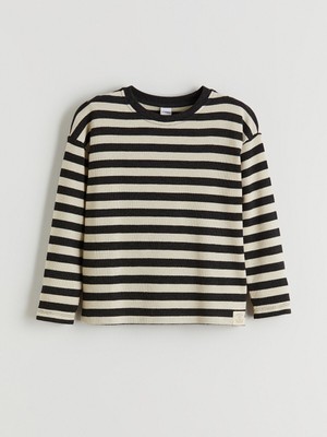 Lc Waikiki Yeni Sezon Bisiklet Yaka Çizgili Erkek Çocuk Tişört