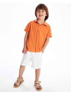 Lc Waikiki Yeni Sezon Kısa Kollu Basic Erkek Bebek Gömlek ve Şort 2'li Takım