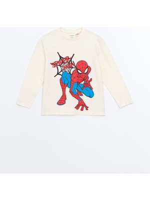 Lc Waikiki Yeni Sezon Bisiklet Yaka Spider-Man Baskılı Erkek Bebek Tişört