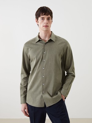 Lc Waikiki Yeni Sezon Regular Fit Uzun Kollu Keten Karışımlı Erkek Gömlek