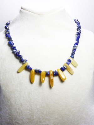 Lapis Lazuli & Akik Taşı Tasarım Kolye