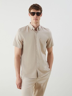 Lc Waikiki Yeni Sezon Regular Fit Kısa Kollu Gabardin Erkek Gömlek