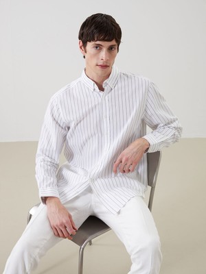 Lc Waikiki Yeni Sezon Regular Fit Uzun Kollu Çizgili Erkek Gömlek
