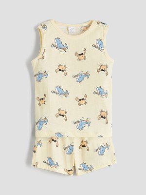 Lc Waikiki Yeni Sezon Baskılı Erkek Bebek Atlet ve Şort 2'li