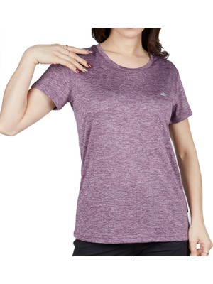 Spor Kadın Tişört - Terletmez Kumaş - Lumi - Eflatun