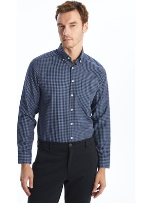 Lc Waikiki Yeni Sezon Regular Fit Uzun Kollu Ekose Gabardin Erkek Gömlek