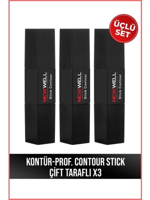X3 Adet Kontür - Prof. Contour Stick - Çift Taraflı