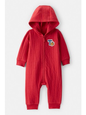 Erkek Bebek Kapüşonlu Tulum