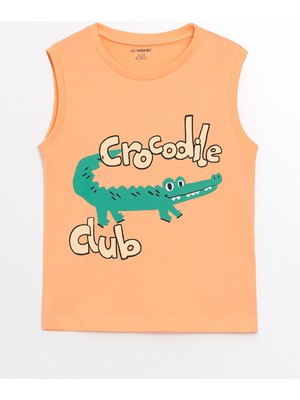 Lc Waikiki Yeni Sezon Bisiklet Yaka Kolsuz Baskılı Erkek Bebek Atlet