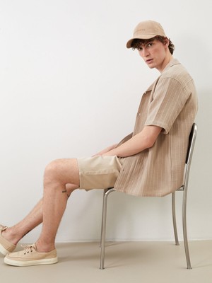 Lc Waikiki Yeni Sezon Rahat Kalıp Kısa Kollu Müslin Erkek Gömlek