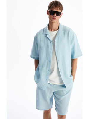 Lc Waikiki Yeni Sezon Resort Yaka Kısa Kollu Müslin Erkek Gömlek
