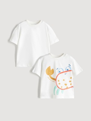 Lc Waikiki Yeni Sezon Bisiklet Yaka Erkek Bebek Tişört 2'li