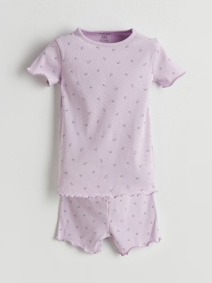 Lc Waikiki Yeni Sezon Çiçekli Kız Bebek Şortlu Pijama Takım