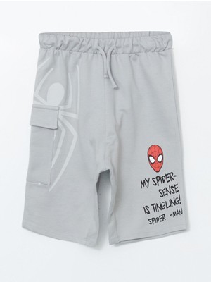 Lc Waikiki Yeni Sezon Beli Lastikli Spider-Man Baskılı Erkek Çocuk Şort