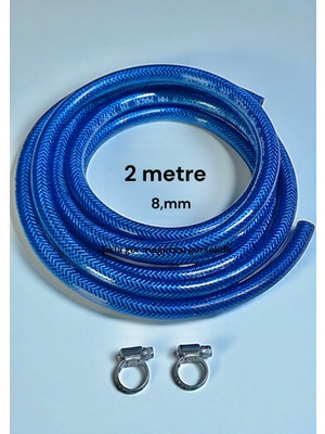 8mm Tüp Gaz Hortumu Kamp Ocak Ev Ocak Üç Katlı Gaz Hortum 2 Metre 2 Kelepçe