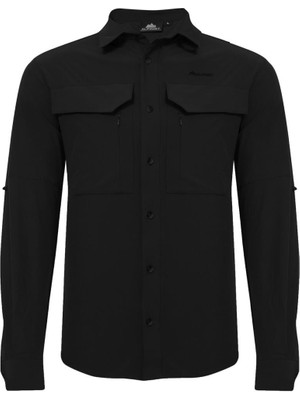 Alpinist Natriks Uzun Kollu Erkek Gömlek Siyah (600702)