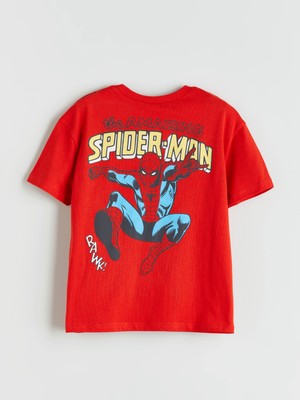 Lc Waikiki Yeni Sezon Bisiklet Yaka Spider-Man Lisanslı Erkek Çocuk Tişört