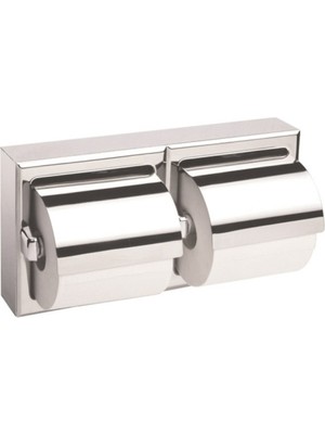 Tuvalet Kağıtlık,ikili,sıva Üstü - Parlak Paslanmaz Çelik