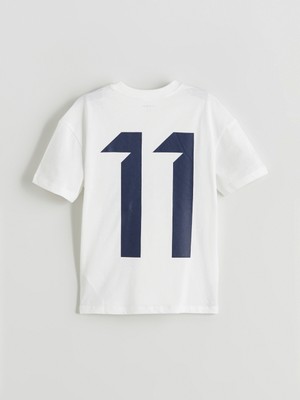 Lc Waikiki Yeni Sezon Bisiklet Yaka Baskılı Penye Erkek Çocuk Tişört