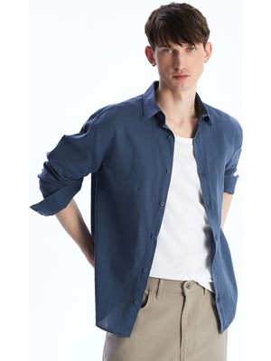 Lc Waikiki Yeni Sezon Regular Fit Uzun Kollu Keten Karışımlı Erkek Gömlek