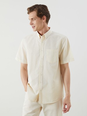 Lc Waikiki Yeni Sezon Regular Fit Kısa Kollu Ekose Poplin Erkek Gömlek