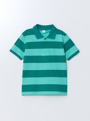 Lc Waikiki Yeni Sezon Polo Yaka Çizgili Erkek Çocuk Tişört
