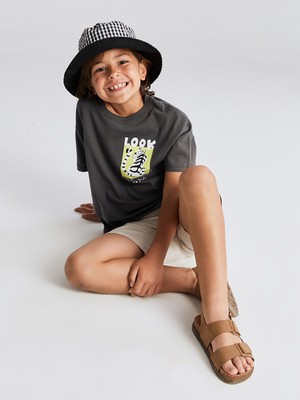 Lc Waikiki Yeni Sezon Bisiklet Yaka Baskılı Erkek Çocuk Tişört