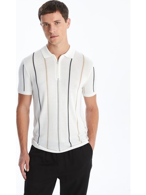 Lc Waikiki Yeni Sezon Polo Yaka Kısa Kollu Çizgili Erkek Triko Kazak