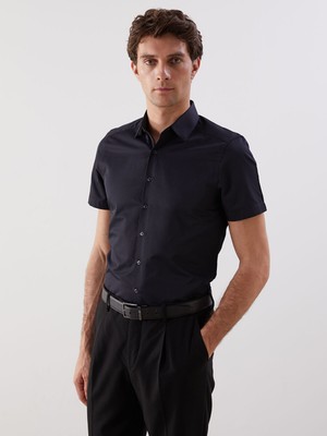 Lc Waikiki Yeni Sezon Slim Fit Kısa Kollu Gabardin Erkek Gömlek