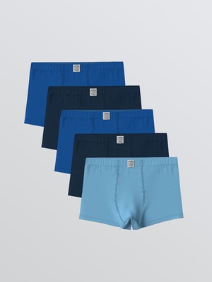 Lc Waikiki Basic Erkek Çocuk Boxer 5'li Set Yüksek Pamuk İçerir Rahat Tasarım Lacivert