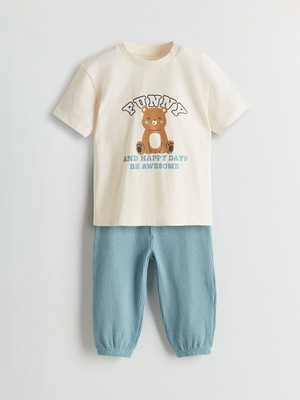 Lc Waikiki Yeni Sezon Bisiklet Yaka Erkek Bebek Tişört ve Eşofman Altı