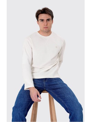 %100 Organik Pamuk Uzun Kollu Erkek Tişört