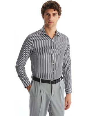 Lc Waikiki Yeni Sezon Slim Fit Uzun Kollu Çizgili Poplin Erkek Gömlek
