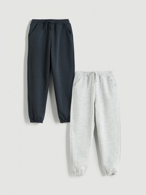 Lcw Kids Antrasit Beli Lastikli Erkek Çocuk Jogger Eşofman Altı 2'li