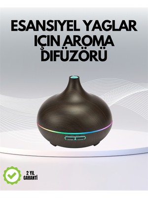 7 Renk Işıklı Ultrasonik Hava Difüzörü – Sessiz ve Güvenli Kullanım