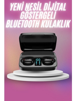 Kablosuz Bluetooth Kulaklık Android ve Ios Uyumlu LED Göstergeli Powerbankli
