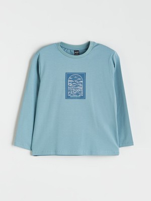 Lc Waikiki Yeni Sezon Bisiklet Yaka Baskılı Erkek Çocuk Tişört