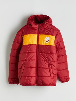 Lc Waikiki Yeni Sezon Kapüşonlu Galatasaray Baskılı Erkek Çocuk Şişme Mont