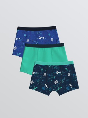 Lc Waikiki Yeni Sezon Baskılı Erkek Çocuk Boxer 3'lü