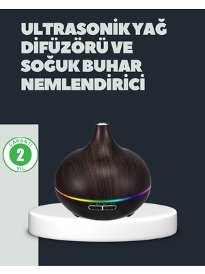 550ML Ultrasonik Hava Nemlendirici ve Aromaterapi Difüzörü
