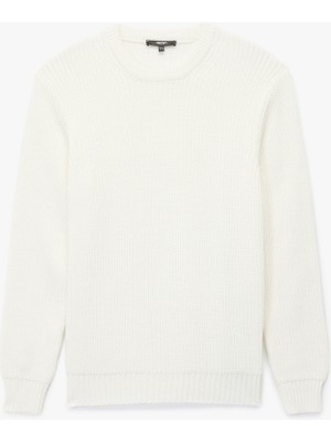 Uzun Kollu Dokulu Bisiklet Yaka Triko Kazak