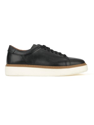 Ziya, Erkek Hakiki Deri Sneaker 1531026ZH18 Siyah