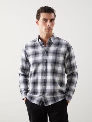 Lc Waikiki Yeni Sezon Regular Fit Uzun Kollu Ekose Gabardin Erkek Gömlek