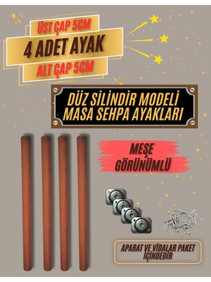 70CM Silindir Modeli 5x5çap Masa&sehpa Ayakları