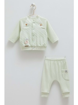 Good Baby Çıtçıtlı Alt Üst Takım - Caramell  - TKE1834 - Yeşil - 6 - 9 Ay - TKE1834-YEŞIL-6 - 9 Ay Yeşil