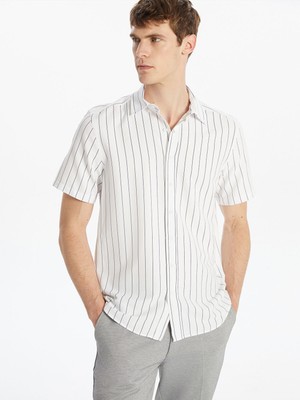 Lc Waikiki Yeni Sezon Regular Fit Kısa Kollu Çizgili Erkek Gömlek