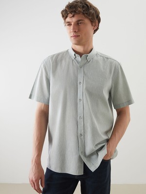 Lc Waikiki Yeni Sezon Regular Fit Kısa Kollu Keten Karışımlı Erkek Gömlek